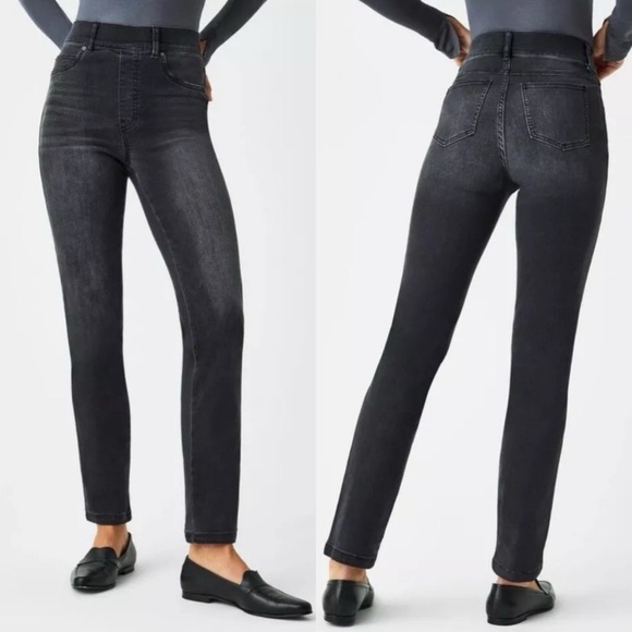 SPANX Denim - SPANX Ankle Straight Leg Jeans Black